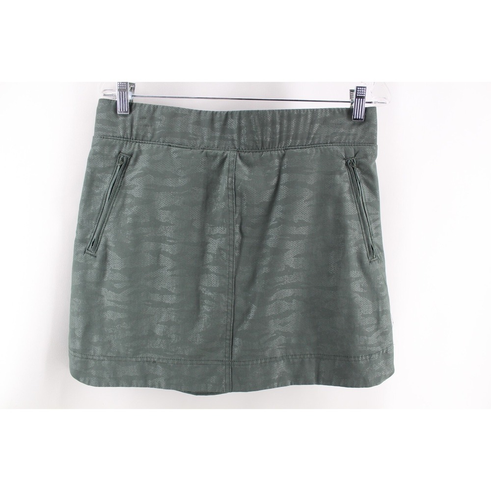 Orvis Womens Travel Skort Skirt Shorts Breathable Stretch Fabric Green Camo Sz M